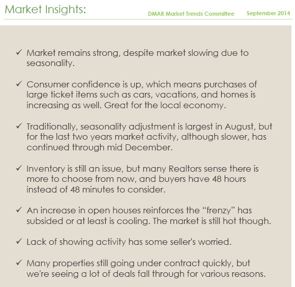 MLS Market Matrix - August 2014 - Denver Metro Association of Realtors DMAR