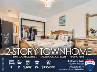 1002 South Miller St in Lakewood CO 80226 - Townhome with attached garage for sale - REMAX Lakewood CO Realtor Anthony Rael