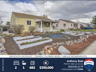 Starter Home in Denver for Sale : 1254 S. Osceola St - Denver CO 80219 | Mar Lee Neighborhood : RE/MAX Denver Colorado Real Estate Agent
