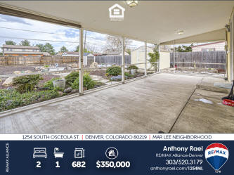 Starter Home in Denver for Sale : 1254 S. Osceola St - Denver CO 80219 | Mar Lee Neighborhood : RE/MAX Denver Colorado Real Estate Agent