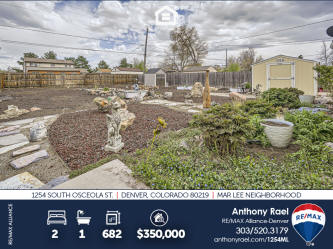 Starter Home in Denver for Sale : 1254 S. Osceola St - Denver CO 80219 | Mar Lee Neighborhood : RE/MAX Denver Colorado Real Estate Agent