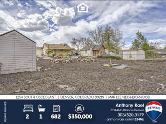 Starter Home in Denver for Sale : 1254 S. Osceola St - Denver CO 80219 | Mar Lee Neighborhood : RE/MAX Denver Colorado Real Estate Agent