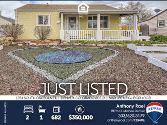Starter Home in Denver for Sale : 1254 S. Osceola St - Denver CO 80219 | Mar Lee Neighborhood : RE/MAX Denver Colorado Real Estate Agent