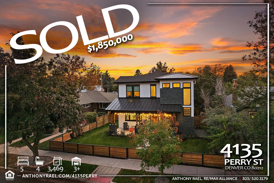 SOLD | 4135 Perry St | Denver CO 80212 | Custom Two-Story Home with income-producing ADU in Berkeley Neighborhood
